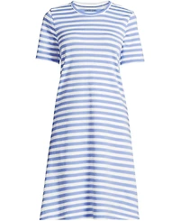 Lands' End Plus Cotton Interlock Short Sleeve Knee Length Gown