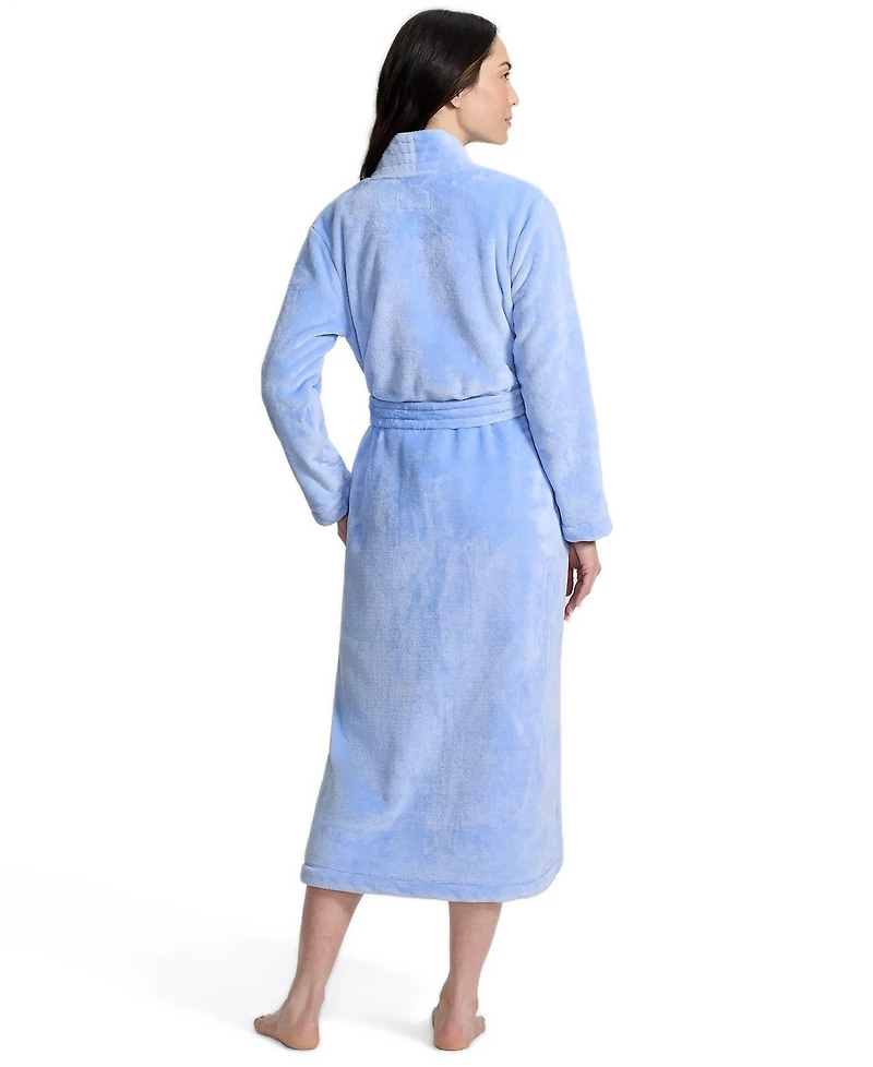 Lands' End Women's Cozy Plush Long Wrap Robe