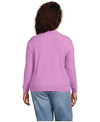 Lands' End Plus Long-Sleeve Waffle-Knit Button-Up Henley