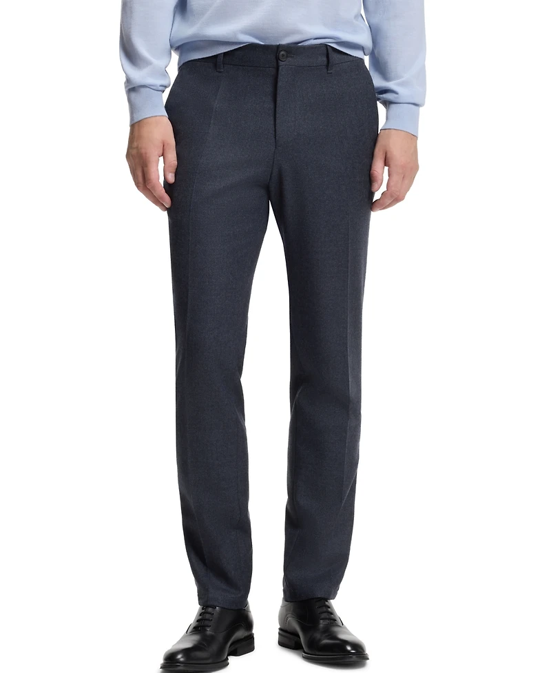 Boss by Hugo Men's Wool Slim-Fit Patterned Pants