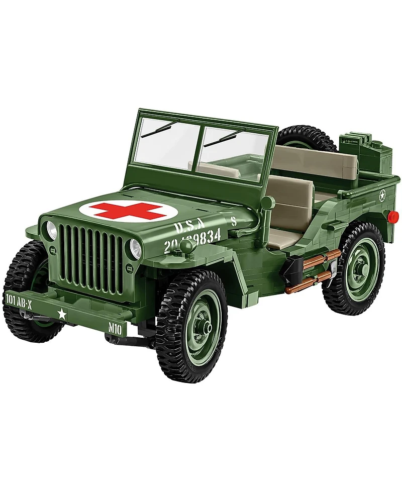 Cobi Historical Collection Wwii Jeep Willys Mb Medical 1131-Piece Building Set, Ages 11+