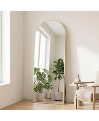 Phying 58 x 19 Inch Aluminum Alloy Frame Full Length Floor Mirror, Free Standing and Wall Mounted Dressing Vanity Mirror