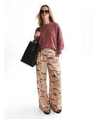 Scotch & Soda Women's Fuzzy Wool-Blend Relaxed-Fit Crewneck Pullover