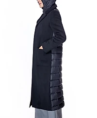 Julia & Stella By Maximilian Women's Cashmere Blend and Puffer Hooded Coat