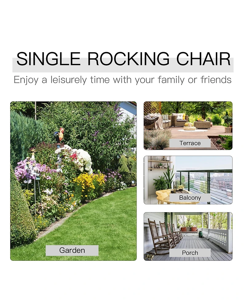 Slickblue Outdoor Patio Rocking Chairs with Comfortable Seating