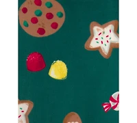 Carter's Toddler Girls' 2T-5T DreamPlush Long-Sleeve Snug-Fit Christmas Top and Pants, 2-Piece Pajama Set