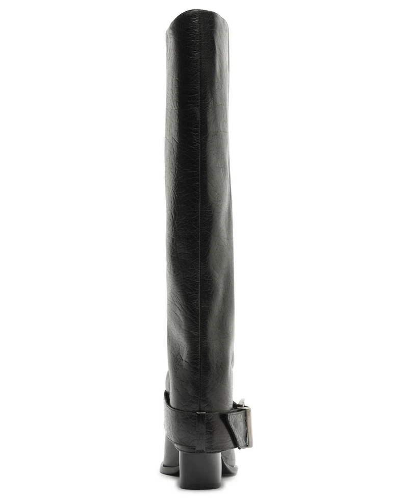 Schutz Women's Parker Up Buckle Tall Dress Boots