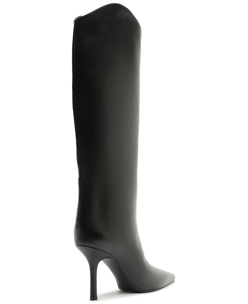 Schutz Women's Mary Ellen Heeled Pointed Toe Tall Dress Boots