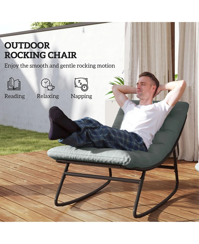 Slickblue Patio Rocking Chairs for Outdoor Porch Garden and Backyard