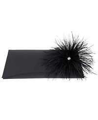 Nina Feather Ornamented Zosia Small Flap Clutch Handbag