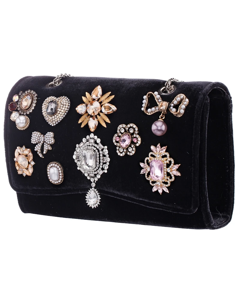 Nina Embellished Small Flap Clutch Handbag