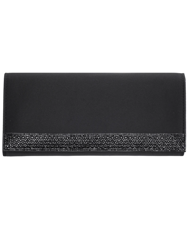 Nina Aurella Crystal Trim Small Flap Clutch Handbag