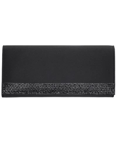 Nina Aurella Crystal Trim Small Flap Clutch Handbag