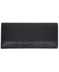 Nina Aurella Crystal Trim Small Flap Clutch Handbag