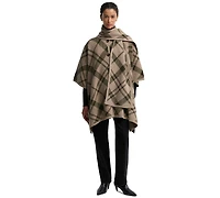 Barbour Women's Vienna Tartan Knitted V-Neck Wool-Blend Cape