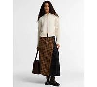 Barbour Women's Hazelwood Wool-Blend Chunky-Knit Sherpa-Inspired Bomber Jacket