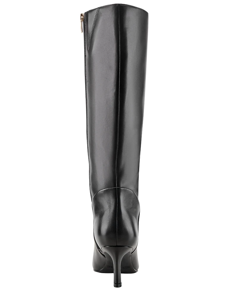 Marc Fisher Women's Lorne Pointed Toe Kitten Heel Dress Boots