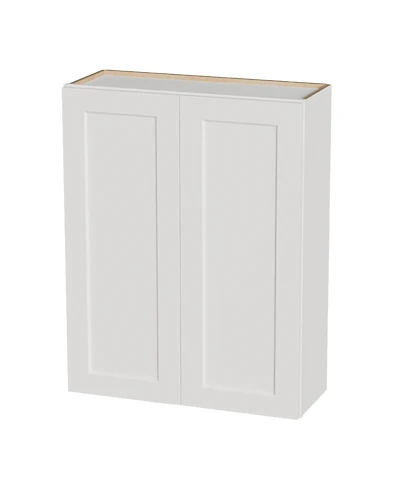 Boyel Living 33W x 12D x 42H Solid Wood Shaker Wall Cabinet Double Door 2 Adjustable Shelves Rta for Kitchen Bath Laundry Garage