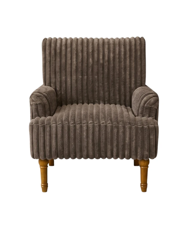 Slickblue Modern Armchair with Solid Wood Legs and Soft Upholstered Seat