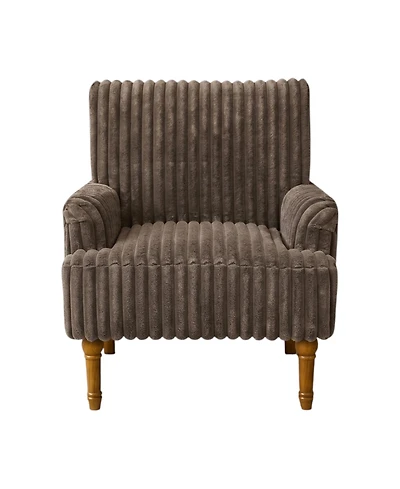 Slickblue Modern Armchair with Solid Wood Legs and Soft Upholstered Seat