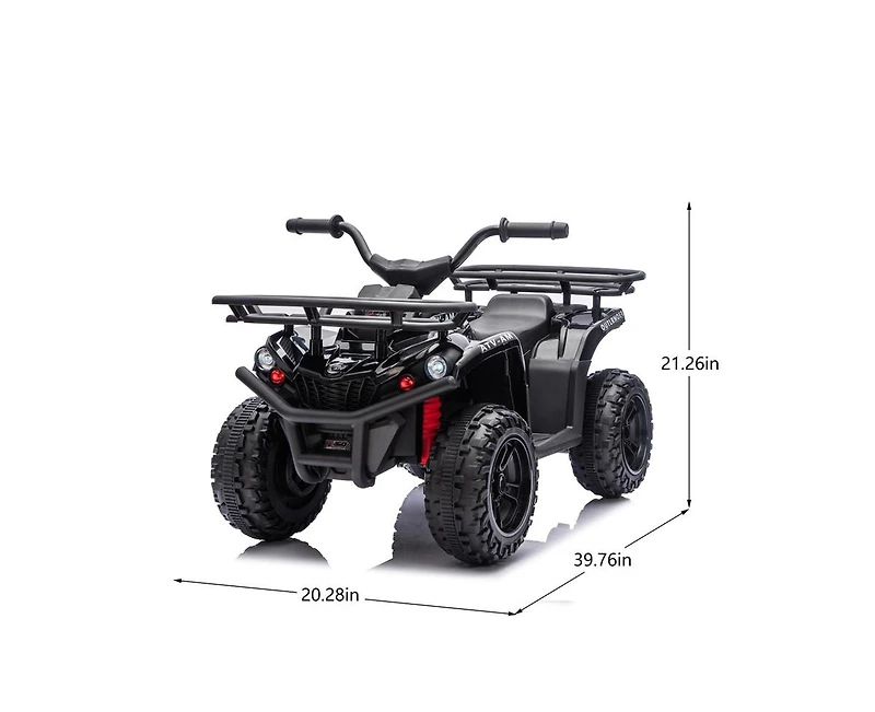 Yobtop 24V Dual Motor Off-Road Ride-On Atv, Ages 3-5