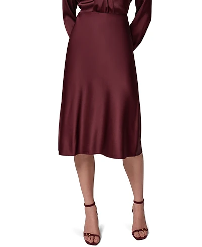 Donna Karan New York Petite High-Waisted A-Line Midi Skirt
