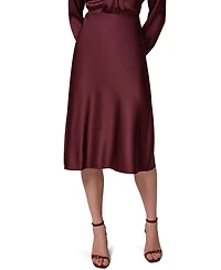 Donna Karan New York Petite High-Waisted A-Line Midi Skirt