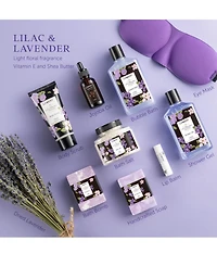 Lovery 12-pieces Lavender Lilac Bath Body Self Care Package Gift Basket