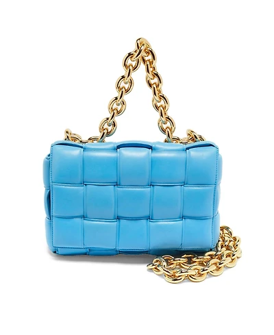 Pre-Owned Bottega Veneta Women's Padded Cassette Leather Chain Shoulder Bag
