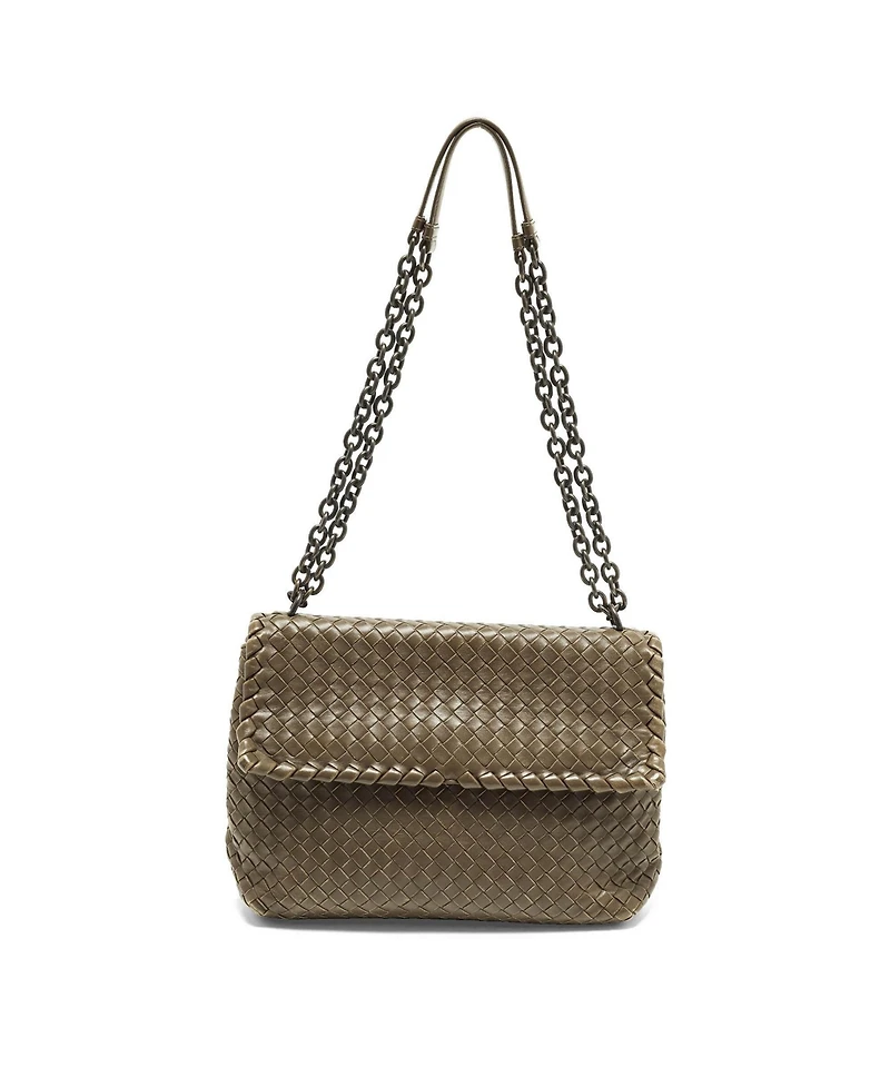 Pre-Owned Bottega Veneta Women's Olimpia Intrecciato Leather Shoulder Bag