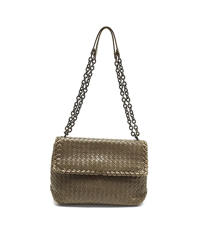 Pre-Owned Bottega Veneta Women's Olimpia Intrecciato Leather Shoulder Bag