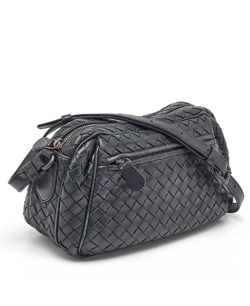 Pre-Owned Bottega Veneta Women's Intrecciato Woven Leather Crossbody Bag