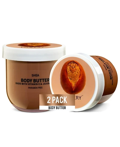 Lovery Shea Whipped Body Butter, 2-Pack Body Care Set