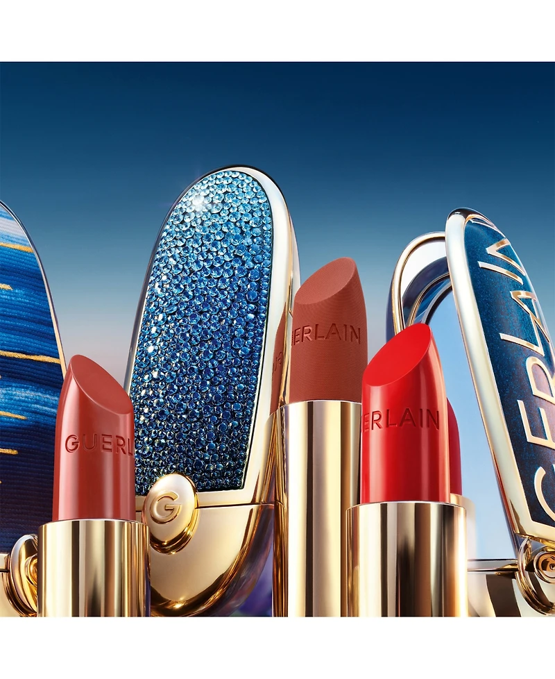 Guerlain Limited Edition L'Heure Bleue Rouge G Customizable Lipstick Case 
