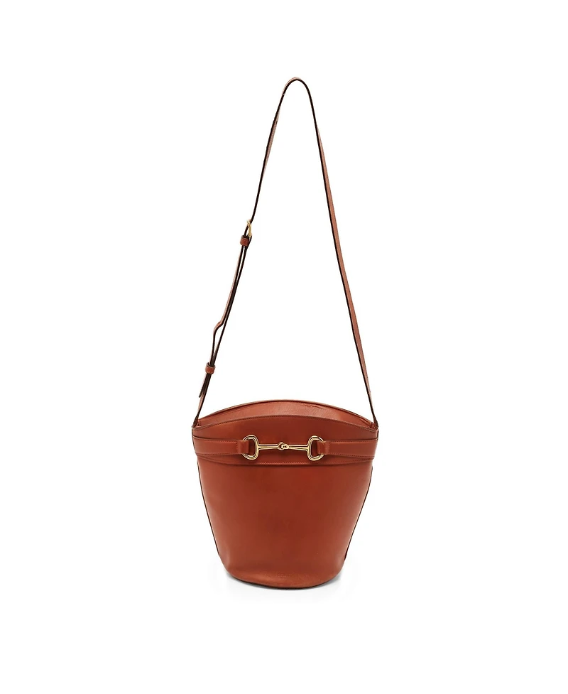 Pre-Owned Celine Women's Crecy Horsebit Leather Bucket Bag