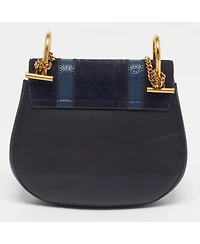 Pre-Owned Chloe Mini Drew Patchwork Suede and Leather Shoulder Bag