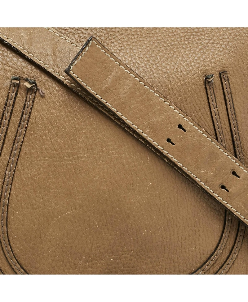 Pre-Owned Chloe Women's Marcie Grained Leather Saddle Crossbody Bag