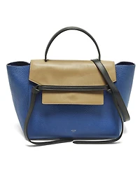 Pre-Owned Celine Women's Tricolor Leather Mini Belt Top Handle Bag