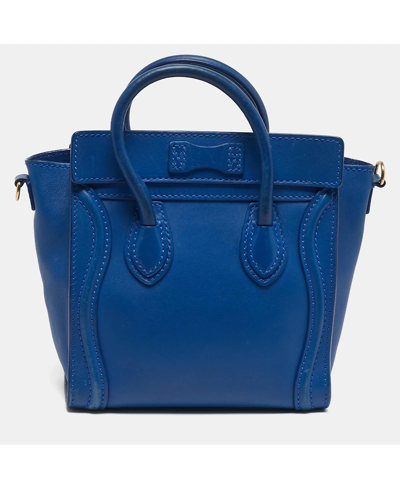 Pre-Owned Celine Women's Leather Nano Luggage Tote Bag