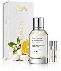 LoveryPlus Cardamom + Sandalwood Perfume Gift Set - 3.4fl oz Womens Fragrance with Travel Size Mini Perfume and Free Gift Sample