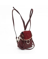 Pre-Owned Chloe Women's Faye Mini Leather and Suede Backpack