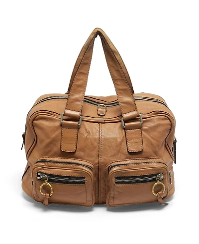 Pre-Owned Chloe Women's Leather Double Pocket Satchel Bag
