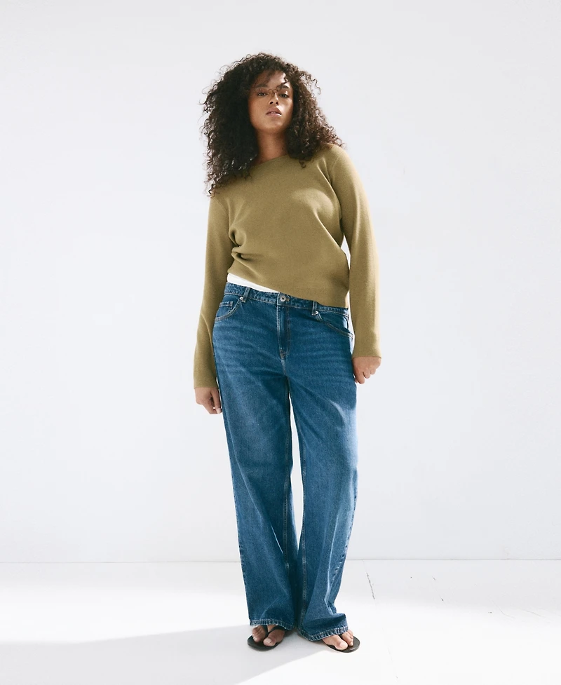 Mango Women's Fine-Knit Boat-Neck Sweater