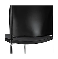 Emma+Oliver Calliope Stackable Office Reception Chair with Contoured Backrest and Chrome Sled Base