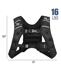 Glintex Weighted Vest, 16 lbs Neoprene with Reflective Strips