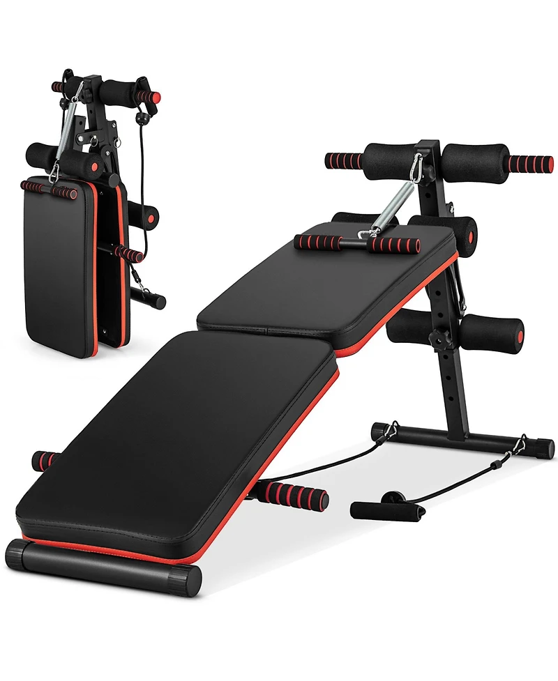 Glintex Folding Sit Up Bench with 4 Positions, Holds 330 lbs.