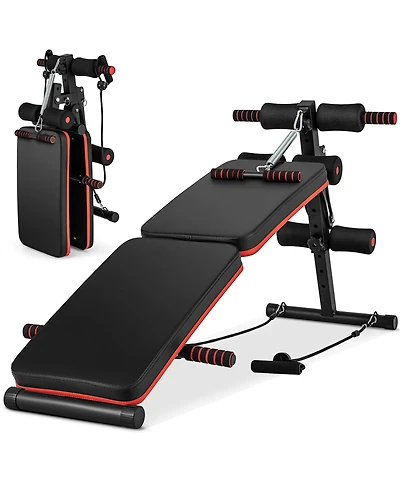 Glintex Folding Sit Up Bench with 4 Positions, Holds 330 lbs.