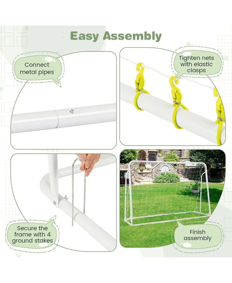 Glintex Kids Soccer Goal and Rebounder, 5 Angles, Height 40 to 48 in.