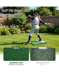 Glintex Pitching Mound, Portable 27 x 27 in Turf Pad, Holds 265 lbs.