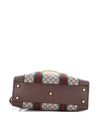 Pre-Owned Gucci Medium Neo Vintage Web Duffle Bag Gg Coated Canvas